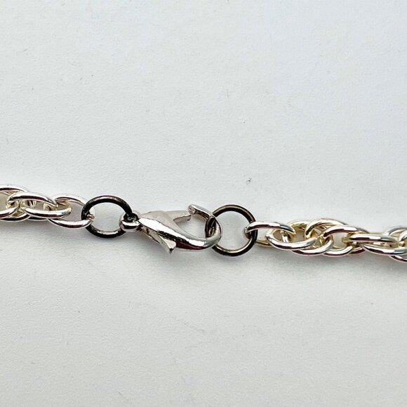 Handmade Wire Wrapped Blue Art Glass Pendant Necklace Drop Accent - Picture 8 of 10